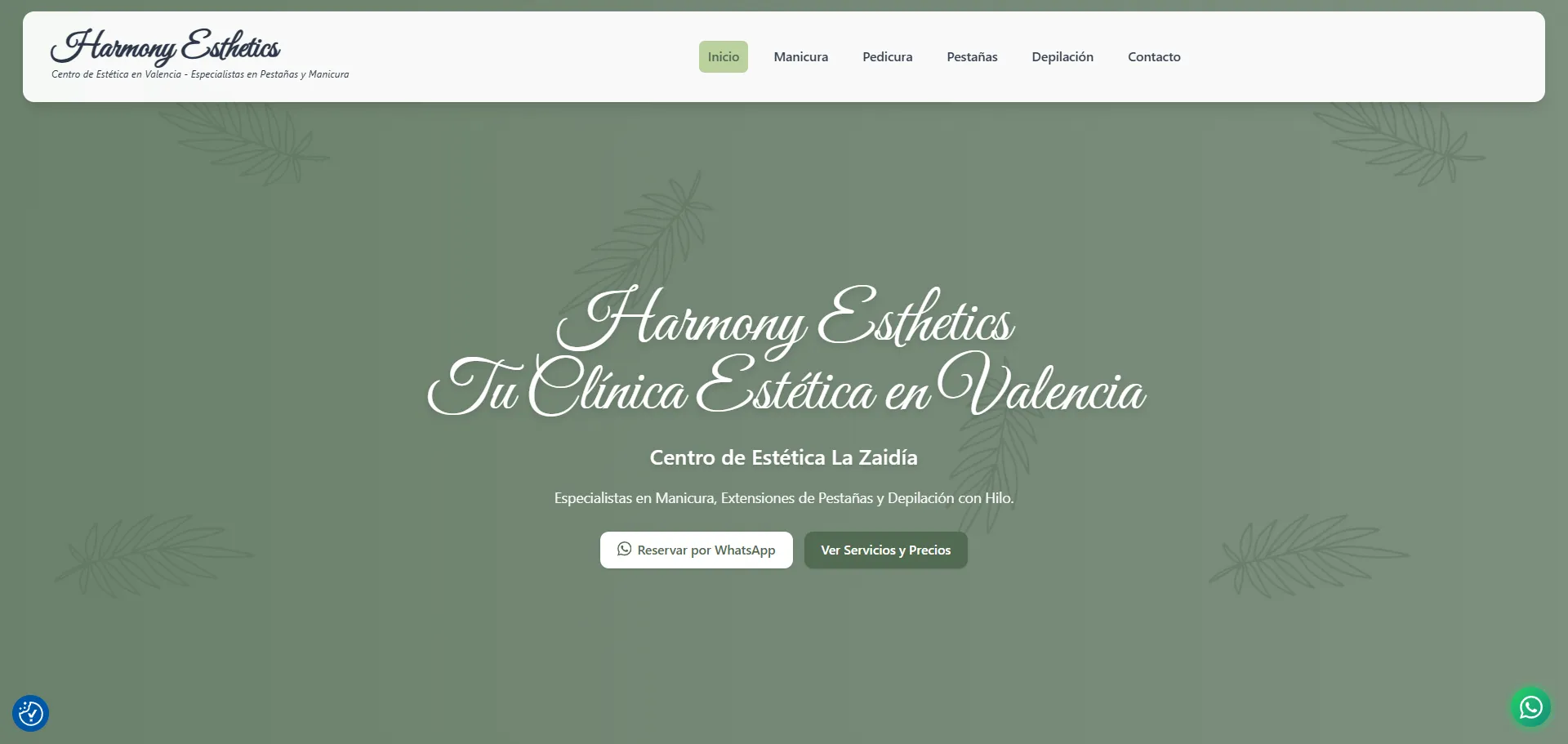Harmony Esthetics — Website & Local SEO for a Beauty Center in Valencia